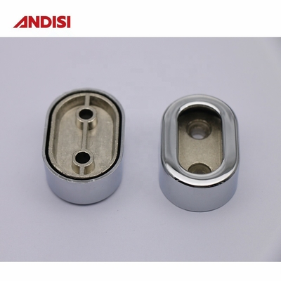 Zink legering verdikkingsspeld flenster garderobe buis steun houder voor 30x15mm kledingstaaf