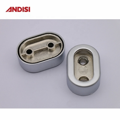Zink legering verdikkingsspeld flenster garderobe buis steun houder voor 30x15mm kledingstaaf